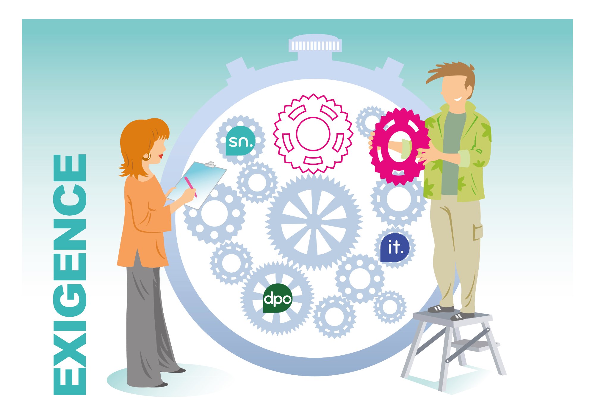 Collaborateurs EXTERN illustrant l'exigence — précision et rigueur